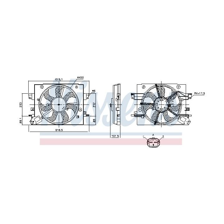 Ventiliatorius, radiatoriaus NISSENS 850110