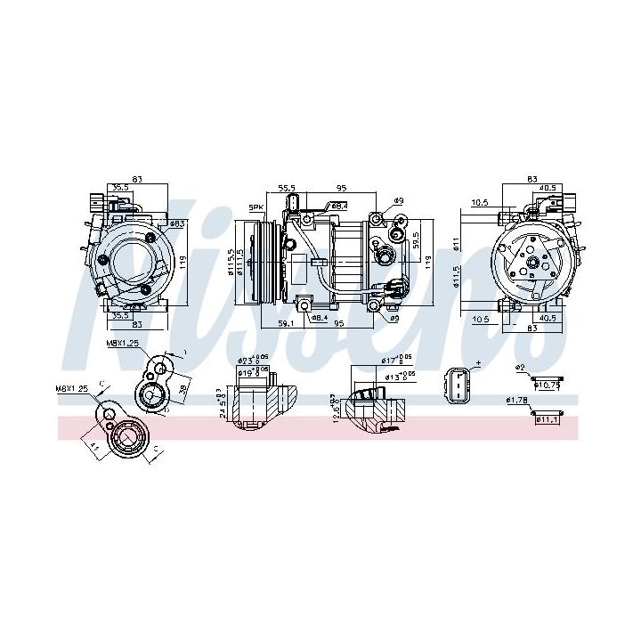 Kompresorius, oro kondicionierius NISSENS 891097