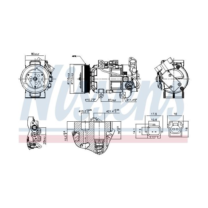 Kompresorius, oro kondicionierius NISSENS 891251
