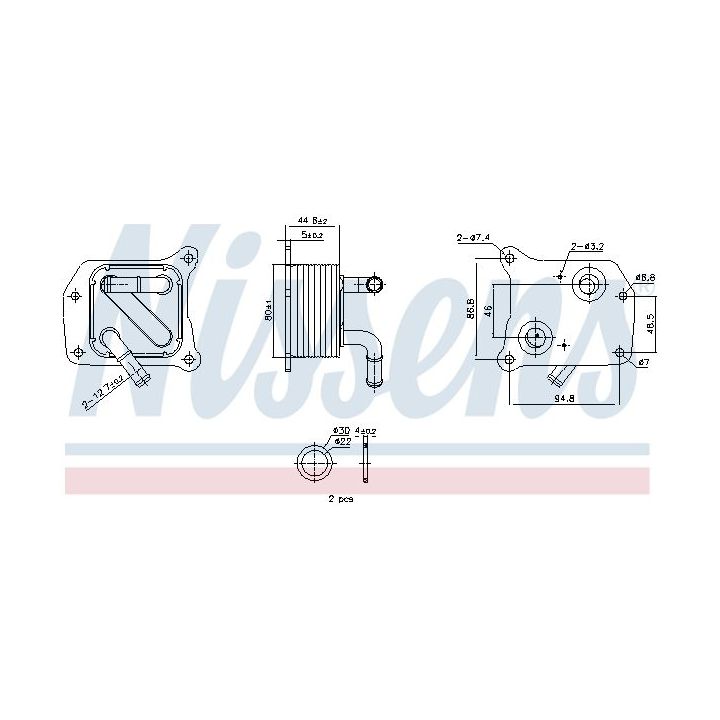 Alyvos aušintuvas, variklio alyva NISSENS 91519