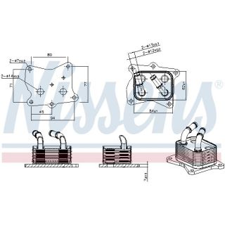 Alyvos aušintuvas, variklio alyva NISSENS 91569