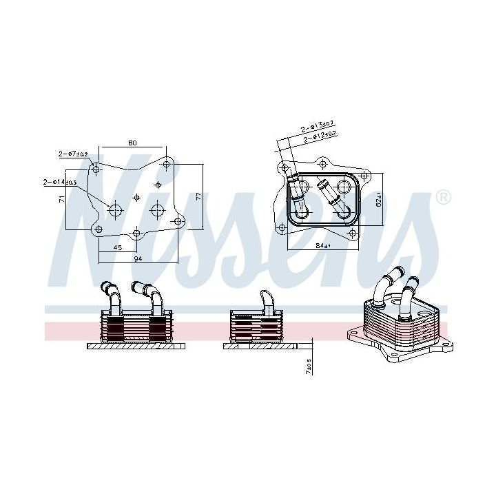 Alyvos aušintuvas, variklio alyva NISSENS 91569