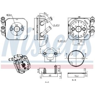 Alyvos aušintuvas, variklio alyva NISSENS 91583