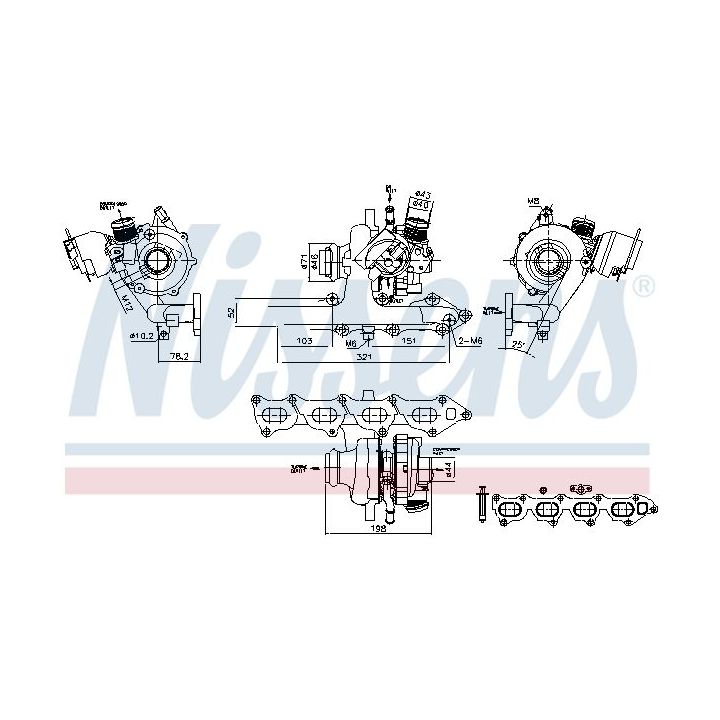 Kompresorius, įkrovimo sistema NISSENS 93470