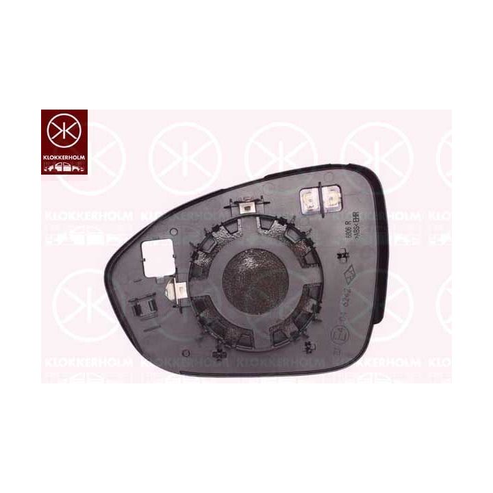 Veidrodėlio stiklas, išorinis veidrodėlis KLOKKERHOLM 13061064