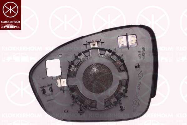 Veidrodėlio stiklas, išorinis veidrodėlis KLOKKERHOLM 13061064
