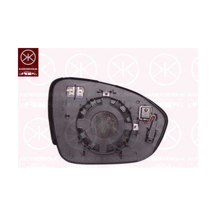 Veidrodėlio stiklas, išorinis veidrodėlis KLOKKERHOLM 13061065