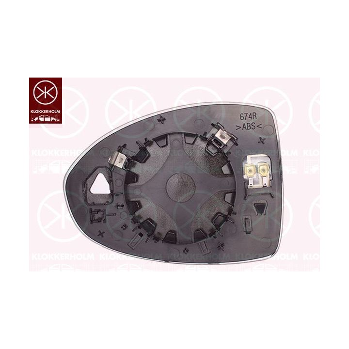 Veidrodėlio stiklas, išorinis veidrodėlis KLOKKERHOLM 20101062