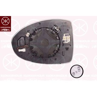 Veidrodėlio stiklas, išorinis veidrodėlis KLOKKERHOLM 20101064