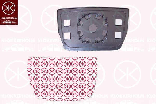 Veidrodėlio stiklas, išorinis veidrodėlis KLOKKERHOLM 30811066