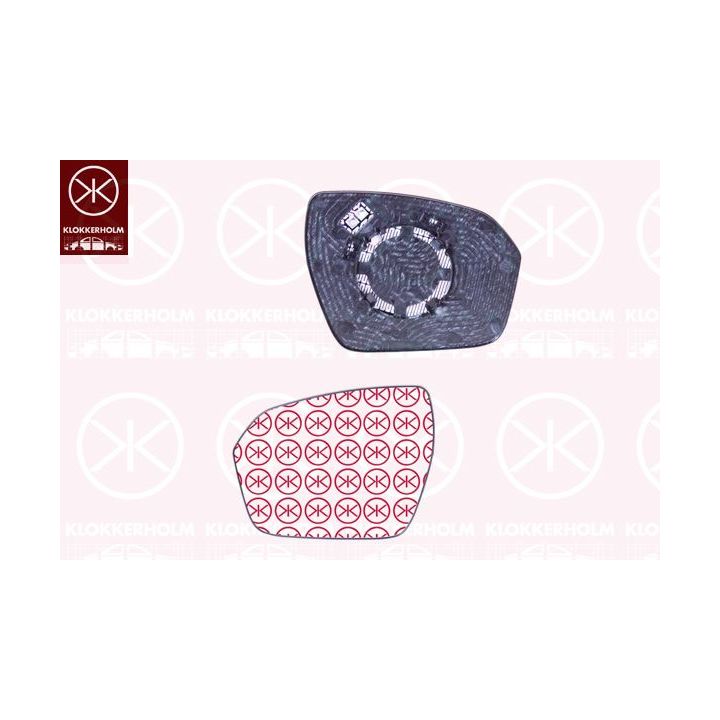 Veidrodėlio stiklas, išorinis veidrodėlis KLOKKERHOLM 64241066