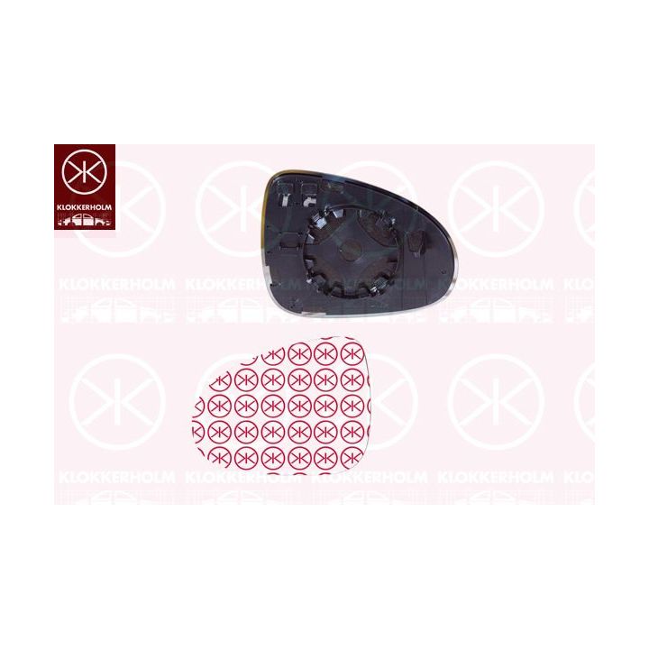 Veidrodėlio stiklas, išorinis veidrodėlis KLOKKERHOLM 95851064