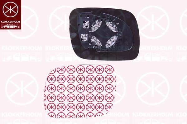 Veidrodėlio stiklas, išorinis veidrodėlis KLOKKERHOLM 95851065