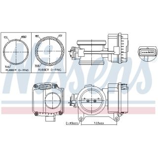 Droselio korpusas NISSENS 955096