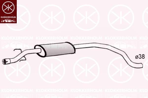 Vidurinis duslintuvas KLOKKERHOLM 50248631