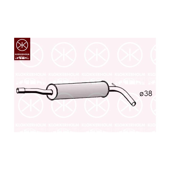 Vidurinis duslintuvas KLOKKERHOLM 75038651