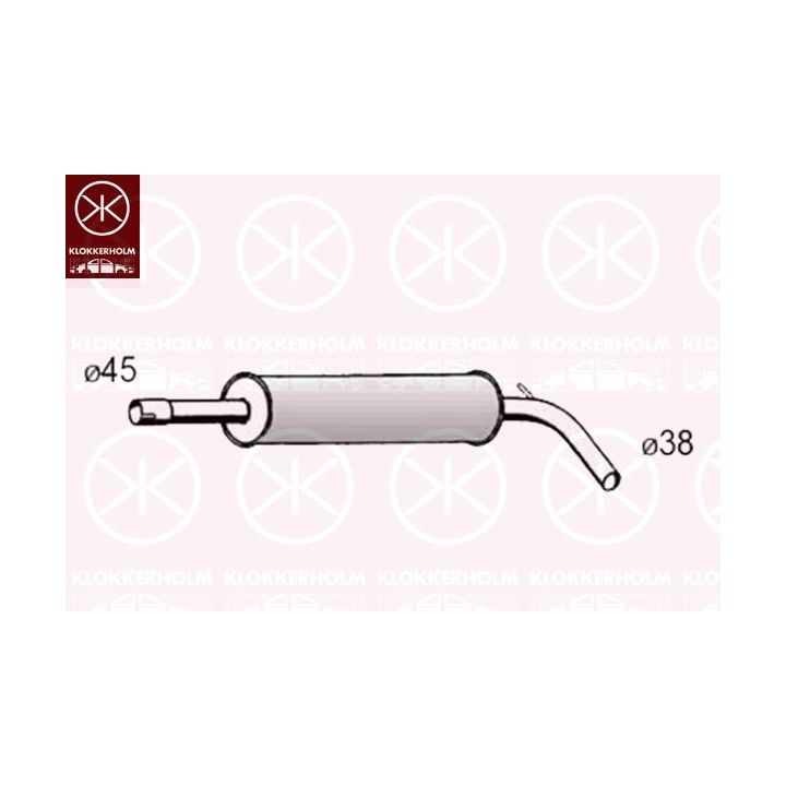 Vidurinis duslintuvas KLOKKERHOLM 75148651