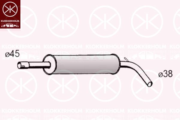 Vidurinis duslintuvas KLOKKERHOLM 75148651