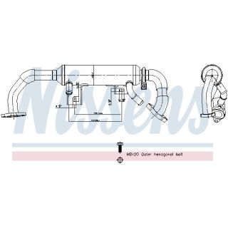 Aušintuvas, išmetamųjų dujų recirkuliacija NISSENS 989467