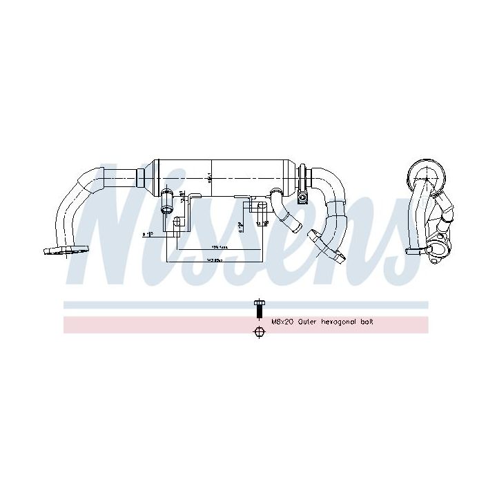 Aušintuvas, išmetamųjų dujų recirkuliacija NISSENS 989467