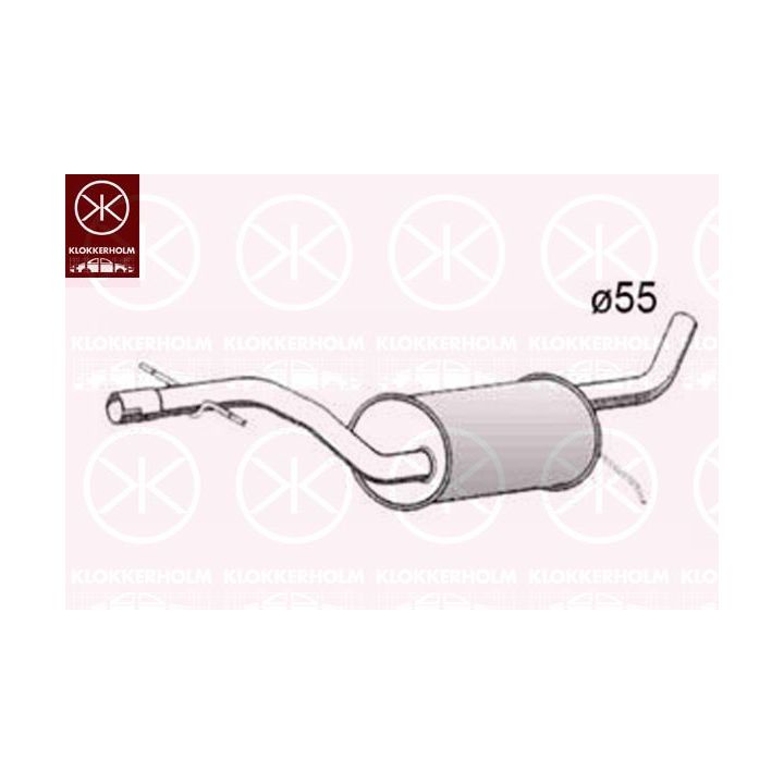 Vidurinis duslintuvas KLOKKERHOLM 95318650