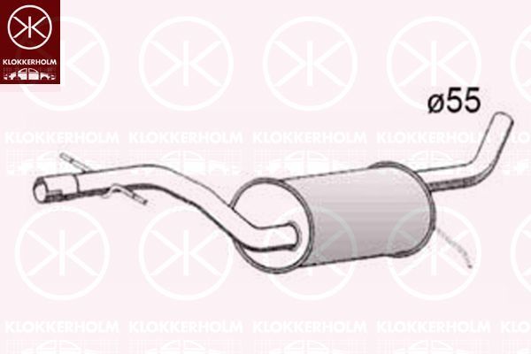 Vidurinis duslintuvas KLOKKERHOLM 95318650