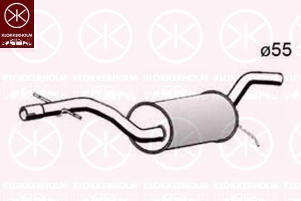 Vidurinis duslintuvas KLOKKERHOLM 95408651