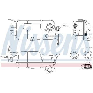 Išsiplėtimo bakelis, aušinimo skystis NISSENS 996359