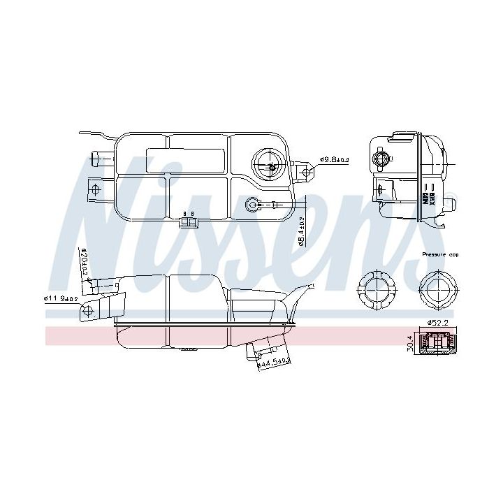 Išsiplėtimo bakelis, aušinimo skystis NISSENS 996359