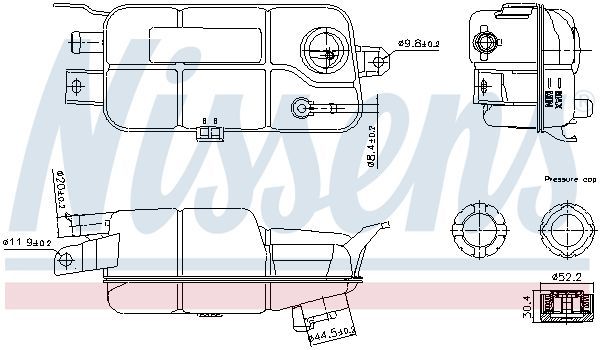 Išsiplėtimo bakelis, aušinimo skystis NISSENS 996359