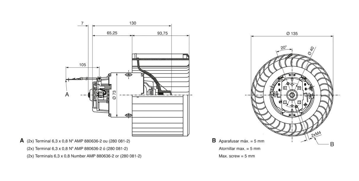 Elektrovariklis, vidinis pūtiklis BOSCH 9 130 451 238