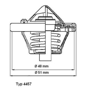 Termostatas, aušinimo skystis BorgWarner (Wahler) 4457.82D