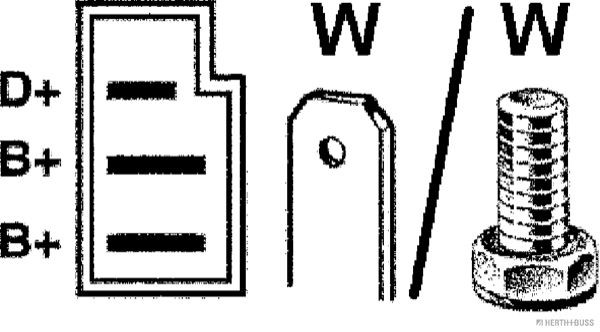 Kintamosios srovės generatorius HERTH+BUSS ELPARTS 32036010