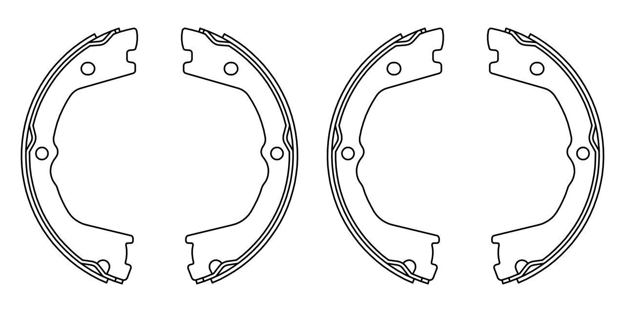 Stabdžių trinkelių komplektas, stovėjimo stabdis BOSCH F 026 008 022