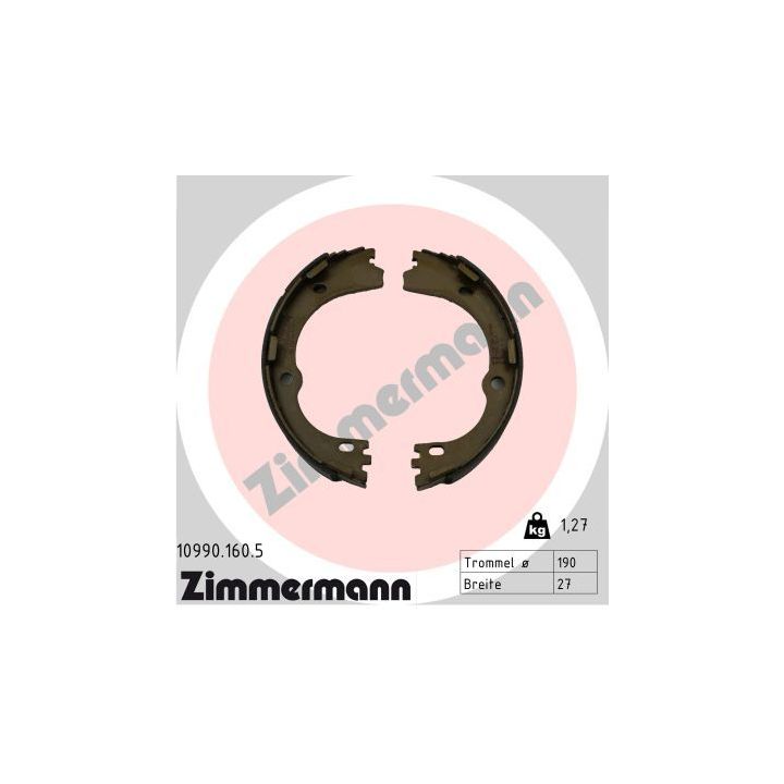 Stabdžių trinkelių komplektas ZIMMERMANN 10990.160.5