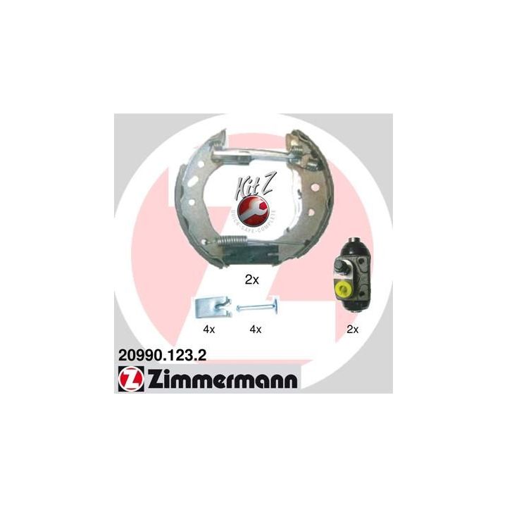 Stabdžių trinkelių komplektas ZIMMERMANN 20990.123.2