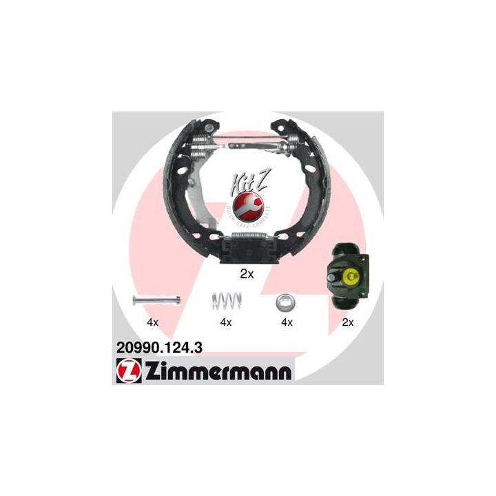 Stabdžių trinkelių komplektas ZIMMERMANN 20990.124.3