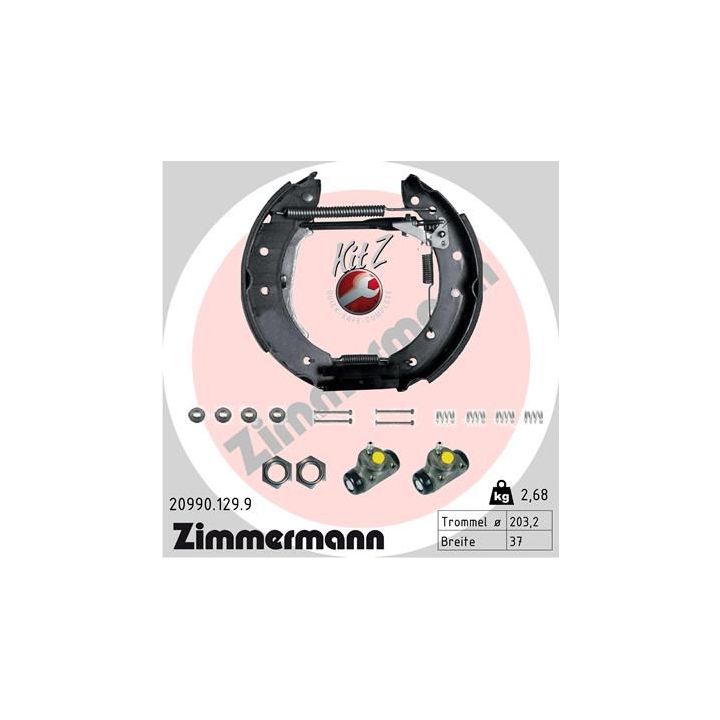 Stabdžių trinkelių komplektas ZIMMERMANN 20990.129.9