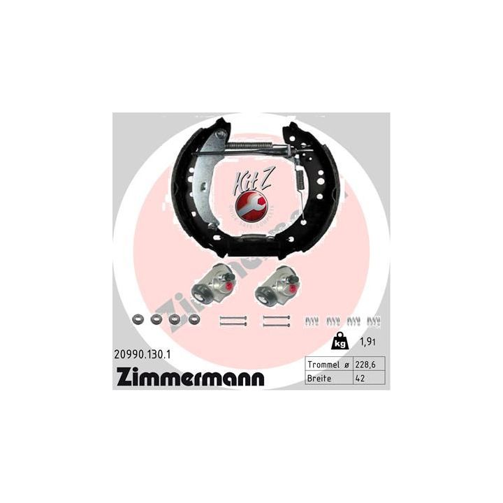 Stabdžių trinkelių komplektas ZIMMERMANN 20990.130.1
