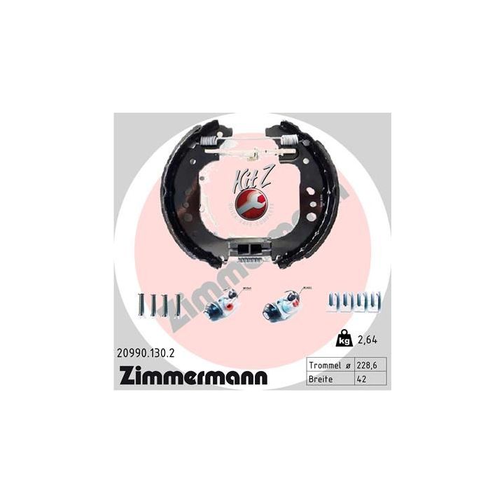 Stabdžių trinkelių komplektas ZIMMERMANN 20990.130.2