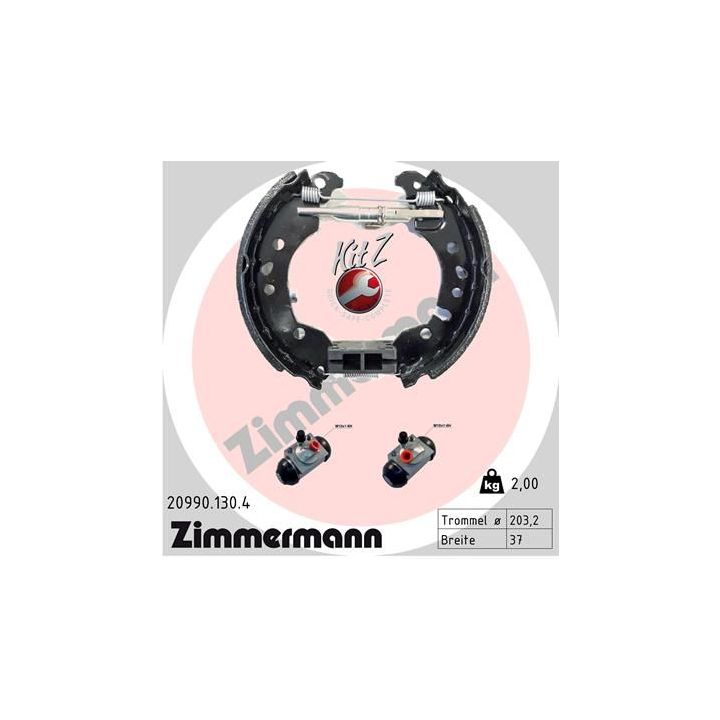 Stabdžių trinkelių komplektas ZIMMERMANN 20990.130.4
