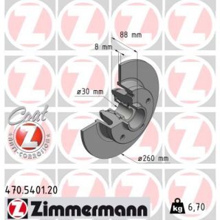 Stabdžių diskas ZIMMERMANN 470.5401.20