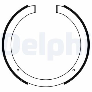 Stabdžių trinkelių komplektas, stovėjimo stabdis DELPHI LS2168