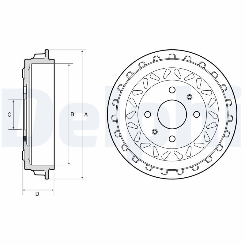 Stabdžių būgnas DELPHI BF663