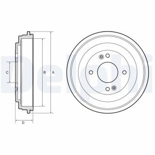 Stabdžių būgnas DELPHI BF665