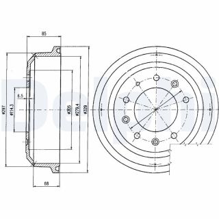 Stabdžių būgnas DELPHI BF82