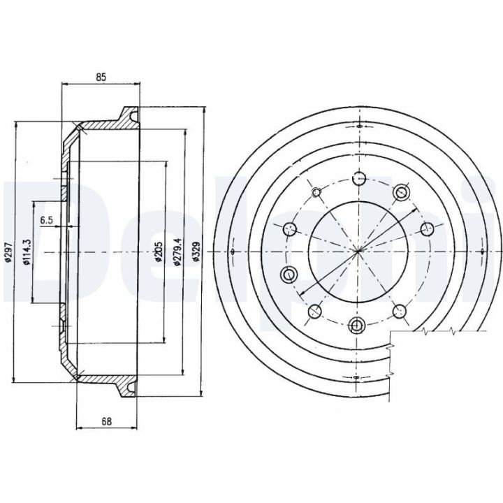 Stabdžių būgnas DELPHI BF82