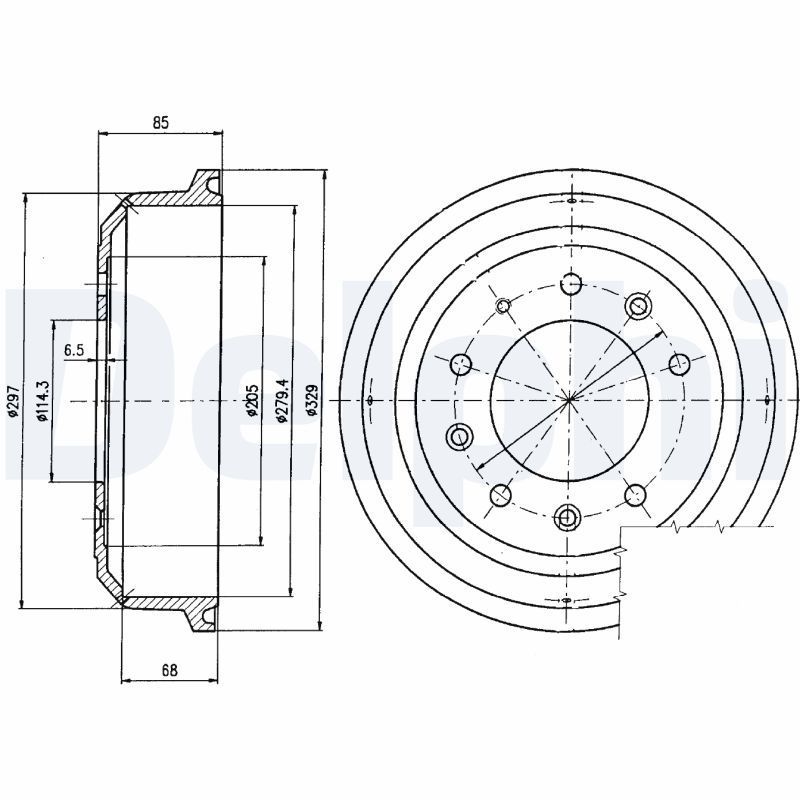 Stabdžių būgnas DELPHI BF82