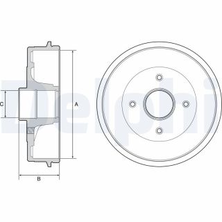 Stabdžių būgnas DELPHI BFR538