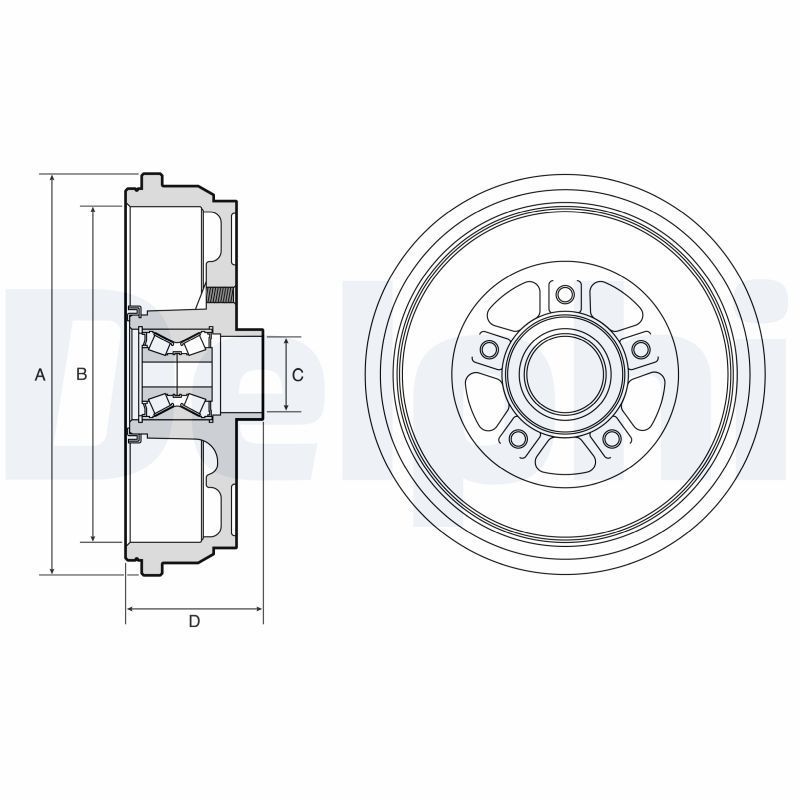 Stabdžių būgnas DELPHI BFR656